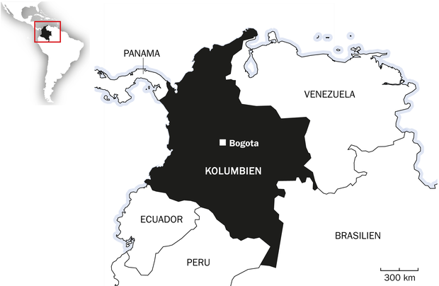 Kolumbien liegt im Norden Südamerikas, die Landschaft ist von Regenwäldern und zahlreichen Kaffeeplantagen geprägt.