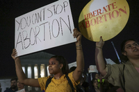 Ende des liberalen Abtreibungsrechts? Der geleakte Entwurf der Urteilsbegründung hat Proteststürme ausgelöst. Foto: Alex Wong/Getty Images/AFP