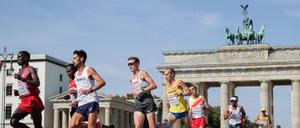 Das Brandenburger Tor steht beim Berlin-Marathon stark im Fokus.