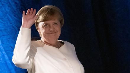 Die frühere Bundeskanzlerin Angela Merkel  kommt zu einer Veranstaltung im Rahmen der Leipziger Buchmesse ins Schauspiel Leipzig.