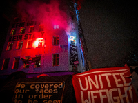 Unter dem Motto "United we fight" demonstrierten die Linken gegen die Räumung. Foto: imago