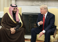 US-Präsident Donald Trump (rechts) versteht sich gut mit dem saudischen Kronprinzen Mohammed bin Salman. Foto: imago/Zuma Press