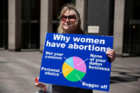Protest für das Recht auf Abtreibung in New York. Foto: IMAGO/ZUMA Wire