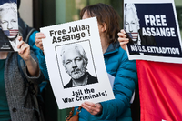 Demionstration für die Freilassung von Julian Assange in London (Archivbild von 2019) Foto: Imago/ZUMA Press/Wiktor Szymanowicz