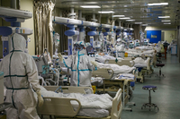 Medizinisches Personal im Krankenhaus in Wuhan, China. Foto: REUTERS