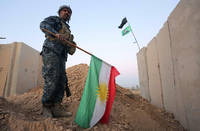 Ein irakischer Soldat in Kirkuk, wo die Regierungstruppen den Gouverneurssitz der Provinz eingenommen haben. Stringer/Reuters