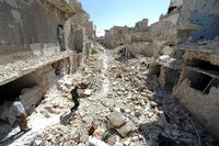 Eine gigantische Trümmerlandschaft, so sieht es in weiten Teilen Ost-Aleppos aus. Foto: Omar Sanadiki/Reuters