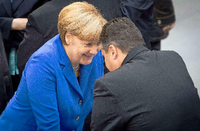 Merkel und Gabriel.