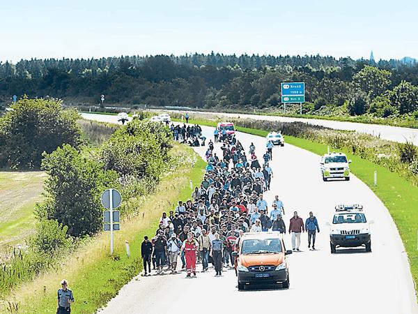 Während der Flüchtlingskrise im Jahr 2015 versuchten Migranten, vom dänischen Pattburg aus nach Schweden zu gelangen. 