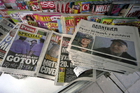 27. Mai 2011: Die Zeitungen in Belgrad haben nur noch ein Thema - die Verhaftung des serbischen Generals Ratko Mladic.