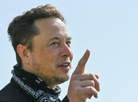 Elon Musk, Tesla-Chef, hatte am Tag der offenen Tür die Gigafactory in Grünheide besucht. Foto: Patrick Pleul/dpa