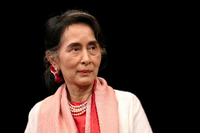 Aung San Suu Kyi, Friedensnobelpreisträgerin und entmachtete Regierungschefin von Myanmar, drohen Jahrzehnte Haft. Foto: Bria Webb/Reuters