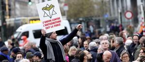 Demonstration gegen Antisemitismus in Brüssel. 