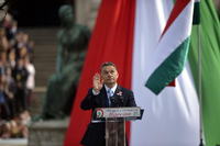 Viktor Orban bei einer Rede.