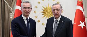 Nato-Generalsekretär Jens Stoltenberg (links) und der türkische Präsident Recep Tayyip Erdogan – in die Beziehung kommt Bewegung.