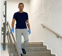 Alexej Nawalny kann nach der Vergiftung wieder Treppen steigen – dieses Bild postete er am Samstag auf Instagram. Foto: navalny/Instagram