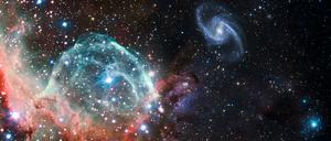 Das Weltall ist gefüllt mit Galaxien und Nebeln. Sie erlauben eine Messung der Hubble-Konstanten.
