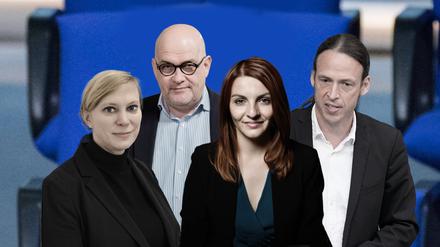 Nina Stahr (Grüne), Lars Lindemann (FDP) Ana-Maria Trăsnea (SPD) und Pascal Meiser (Linke)