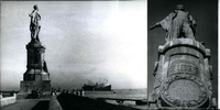 Die Statue von Ferdinand de Lesseps, dem französischen Baumeister, am Eingang zum Suezkanal in einer historischen Aufnahme. Seit 1956 liegt das Denkmal im Depot. Foto: imago/ZUMA/Keystone