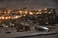 Eine Schneekanone bei Verbier in der Schweiz Foto: Denis Balibouse/REUTERS