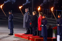 Das feierlichste Ritual, das die deutsche Politik kennt: Der Zapfenstreich zum Abschied von Kanzlerin Merkel. Foto: REUTERS