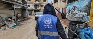 UNRWA-Mitarbeiter in der Stadt Jenin im Westjordanland.