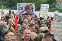 Pegida-Kundgebung im Mai in Dresden Foto: Arno Burgi/dpa