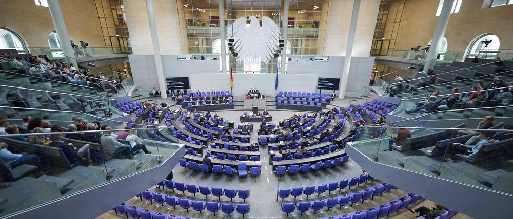 Der Plenarsaal des Bundestags - bald in anderer Zusammensetzung?