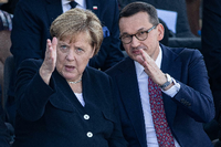 Die Richtung mitbestimmen: Polens Regierungschef Mateusz Morawiecki und Kanzlerin Angela Merkel. Foto: Dawid Zuchowicz/Agencja Gazeta/REUTERS