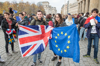 Protest von Erasmus-Studierenden gegen den Brexit im November 2018 in Berlin Foto: Imago/Christian Ditsch