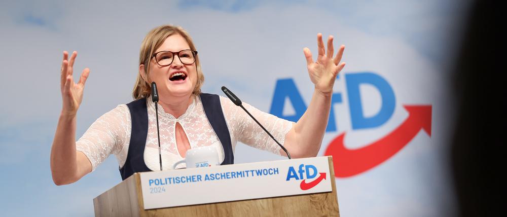 Katrin Ebner-Steiner, Fraktionsvorsitzende der AfD im bayerischen Bandtag. 