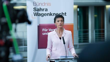Sahra Wagenknecht, Vorsitzende vom neuen Bündnis Sahra Wagenknecht. 