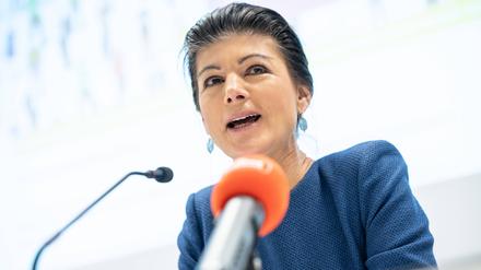 Sahra Wagenknecht auf einer Pressekonferenz des BSW (Archivbild).