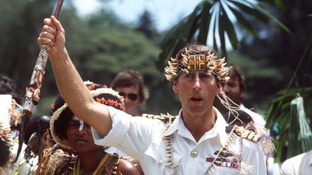 Prinz Charles in Papua Neu Guinea.