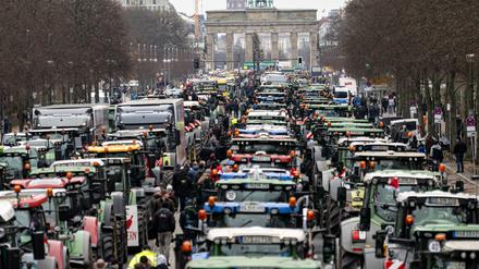 Landwirte protestieren in Berlin. Bereits vor Weihnachten gab es in der Hauptstadt eine Großkundgebung der Landwirte. 
