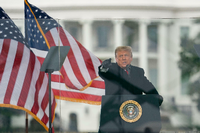 Donald Trump bei seiner Rede am 6. Januar 2021 vor dem Weißen Haus Foto: Evan Vucci/AP/dpa
