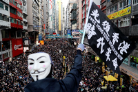 Protest gegen China: Massendemonstrationen für Freiheit und Demokratie in Hongkong Foto: Reuters/Danish Siddiqui