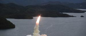 Bild eines nordkoreanischen Raketentests Ende September
