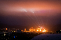 Rammstein-Feuerwerk aus der Entfernung am 24. Juli in Oslo. Foto: via REUTERS
