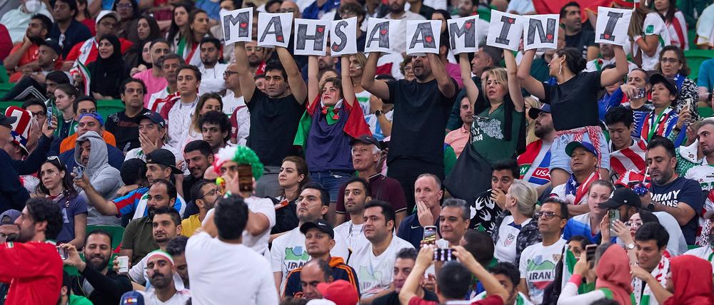 Ohne Proteste. Fan aus dem Iran beim Spiel gegen die USA.