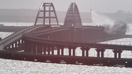 Die Brücke von Kertsch ist eine der wichtigsten Verbindungen zur Krim.