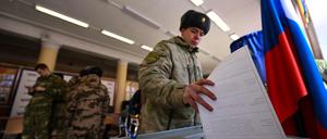 Die Wahl in Russland dauert bis Sonntag.