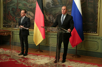 Der deutsche Außenminister Heiko Maas zu Besuch bei seinem russischen Amtskollegen Sergej Lawrow. Foto: Reuters