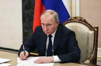 Wie weit wird er gehen? Der russische Präsident Wladimir Putin am Donnerstag in Moskau. Foto: REUTERS