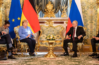 Angela Merkel erreichte Wladimir Putins Ohr. Mit ihren Nachfolgern in der Ampel hofft der Kremlchef leichteres Spiel zu haben. Foto: Guido Bergmann/BPA via REUTERS