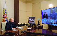 Lebt in einer Welt aus künstlichen Bildern: der russische Präsident Wladimir Putin. Foto: Sputnik/Mikhail Klimentyev/Kremlin via REUTERS