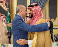 Erdogan knüpft wieder Bande zum starken Mann des saudischen Königreichs: Kronprinz Mohammed bin Salman. Foto: Bandar Algaloud/Courtesy of Saudi Royal Court/REUTERS
