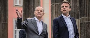 Sprechen zu wenig miteinander: Bundeskanzler Olaf Scholz (l., SPD), und Frankreichs Präsident Emmanuel Macron, Präsident von Frankreich.