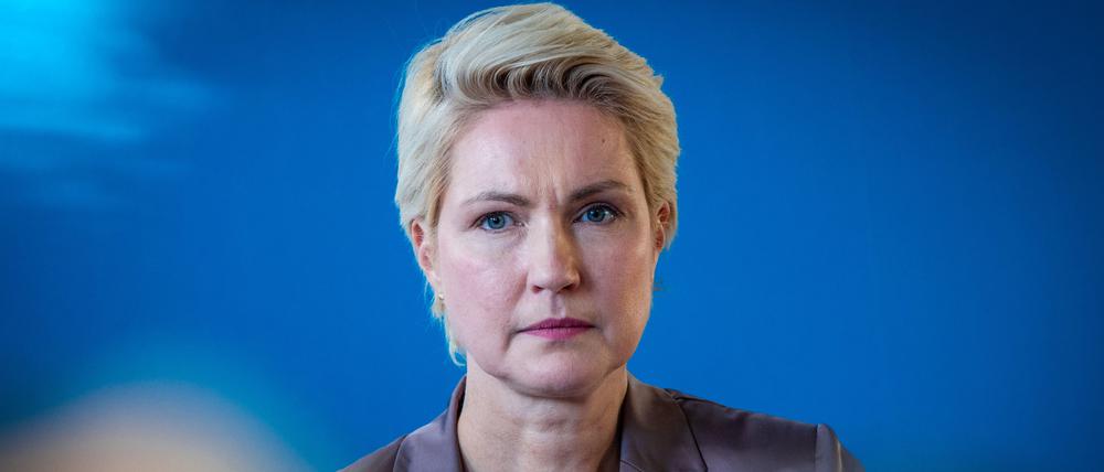 Manuela Schwesig (SPD), die Ministerpräsidentin von Mecklenburg-Vorpommern, zum Auftakt der Bürgerforen der Landesregierung.