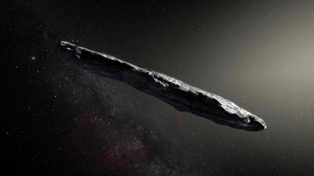 Die Astronomen kamen zu dem Schluss, dass Oumuamua entweder wie ein Pfannkuchen oder wie eine Zigarre geformt sein muss.